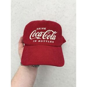 Coca-Cola Snapback Hat Red Corduroy American Needle Retro Coke Trucker VTG Style